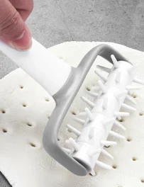Bread Roller Pin Wheel Hole Pizza Dough Docker Needle Puncher Kitchen Baking Pastry Pie Dense Docking Tool Prevent Blistering
